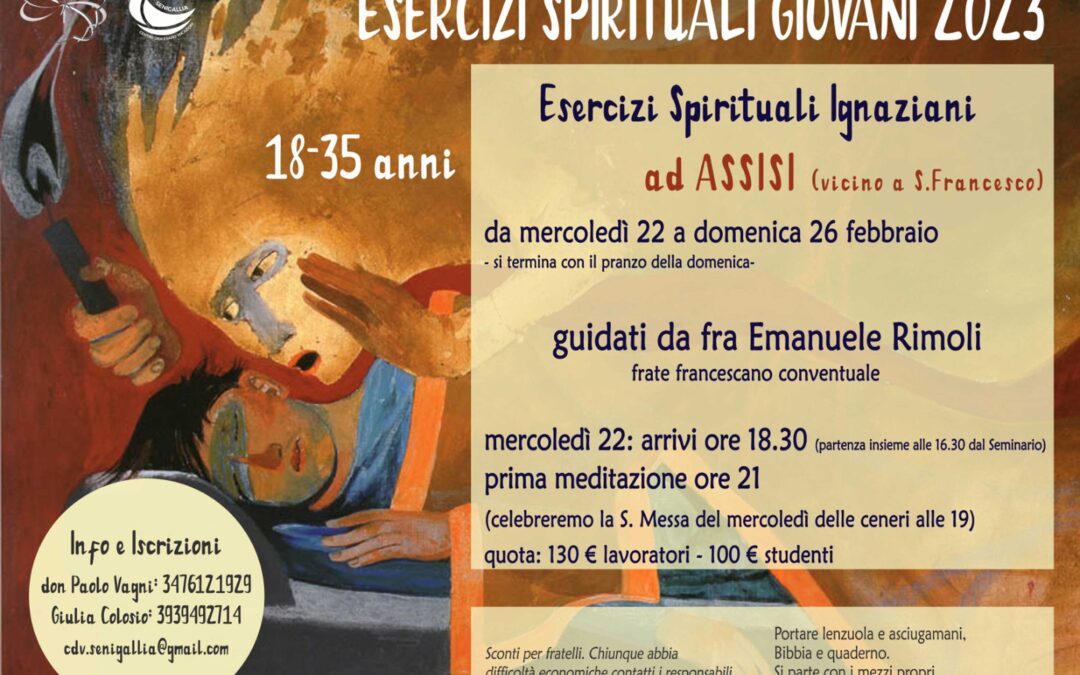 Esercizi Spirituali Giovani: 22-26 febbraio 2023