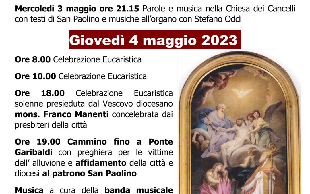 Festa di San Paolino, Patrono della città di Senigallia e della Diocesi – 4 maggio 2023